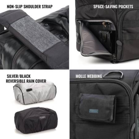 Tenba Cineluxe v2 Shoulder Bag 21 - torba fotograficzna (na ramię/naramienna), 32L - możliwości